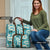 Aloha Hawaii Paniolo Teal Palaka Travel Bag Coastal Rodeo - Polynesian Pride