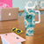 Aloha Hawaii Paniolo Teal Palaka Tumbler With Handle Coastal Rodeo - Polynesian Pride