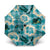 Aloha Hawaii Paniolo Teal Palaka Umbrella Coastal Rodeo - Polynesian Pride