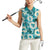 Aloha Hawaii Paniolo Teal Palaka Women Sleeveless Polo Shirt Coastal Rodeo - Polynesian Pride