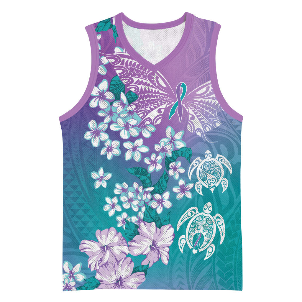 Dreamy Butterfly Polynesian Purple Teal Tribal Art Basketball Jersey Floral Vibes LT7 Unisex Purple Teal - Polynesian Pride
