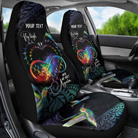 Polynesian Cancers Awareness Car Seat Cover Hummingbird - Fly High Until We Meet Again