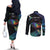Polynesian Cancers Awareness Couples Matching Off The Shoulder Long Sleeve Dress and Long Sleeve Button Shirt Hummingbird - Fly High Until We Meet Again