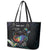 Polynesian Cancers Awareness Leather Tote Bag Hummingbird - Fly High Until We Meet Again