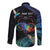 Polynesian Cancers Awareness Long Sleeve Button Shirt Hummingbird - Fly High Until We Meet Again