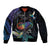 Polynesian Cancers Awareness Sleeve Zip Bomber Jacket Hummingbird - Fly High Until We Meet Again