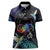 Polynesian Cancers Awareness Women Polo Shirt Hummingbird - Fly High Until We Meet Again