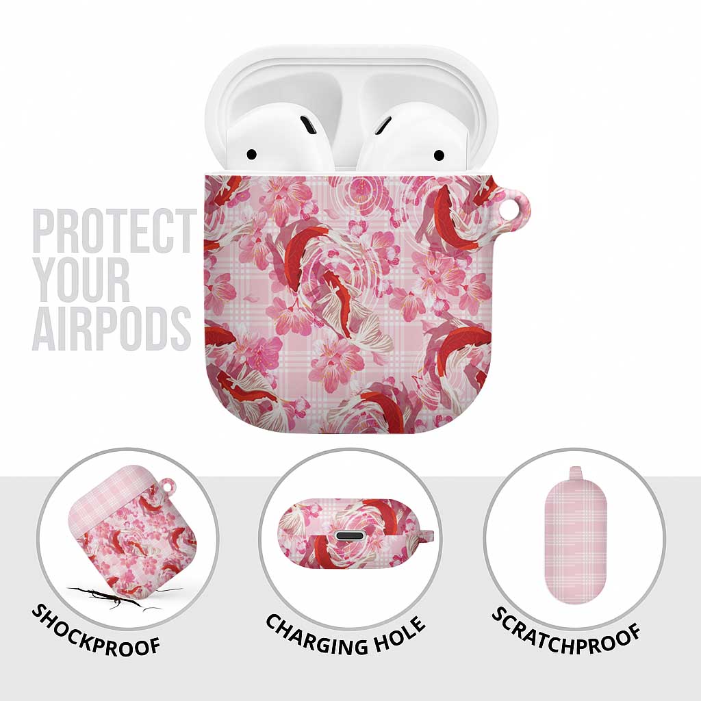 Pink Palaka Hawaii Aloha AirPods Case Koi Pond Mix Sakura - Polynesian Pride