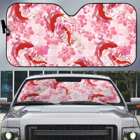 Pink Palaka Hawaii Aloha Auto Sun Shade Koi Pond Mix Sakura - Polynesian Pride