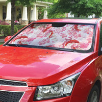 Pink Palaka Hawaii Aloha Auto Sun Shade Koi Pond Mix Sakura - Polynesian Pride