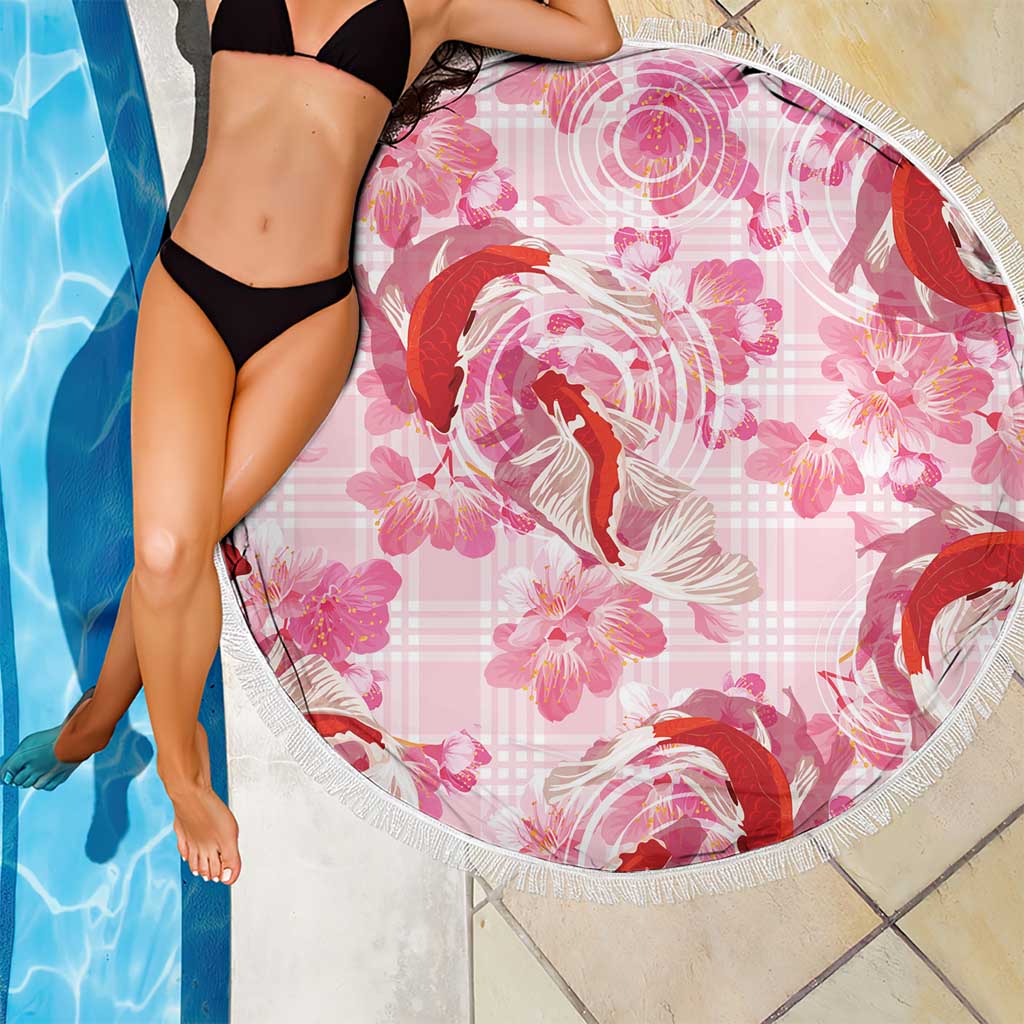Pink Palaka Hawaii Aloha Beach Blanket Koi Pond Mix Sakura - Polynesian Pride