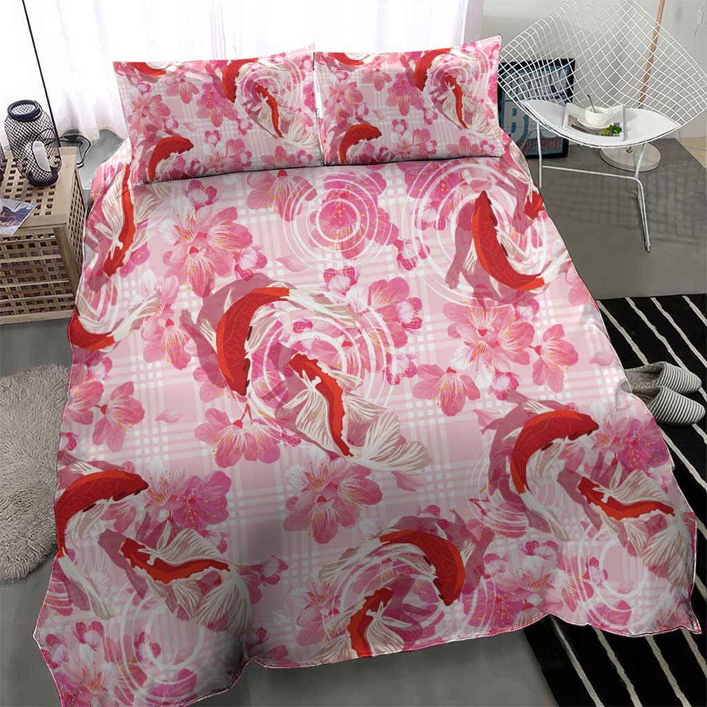 Pink Palaka Hawaii Aloha Bedding Set Koi Pond Mix Sakura - Polynesian Pride