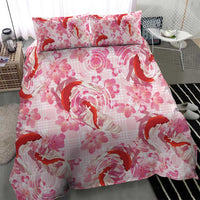 Pink Palaka Hawaii Aloha Bedding Set Koi Pond Mix Sakura - Polynesian Pride