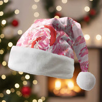 Pink Palaka Hawaii Aloha Christmas Santa Hat Koi Pond Mix Sakura - Polynesian Pride