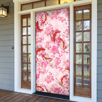 Pink Palaka Hawaii Aloha Door Cover Koi Pond Mix Sakura - Polynesian Pride