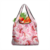 Pink Palaka Hawaii Aloha Grocery Bag Koi Pond Mix Sakura - Polynesian Pride