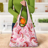 Pink Palaka Hawaii Aloha Grocery Bag Koi Pond Mix Sakura - Polynesian Pride
