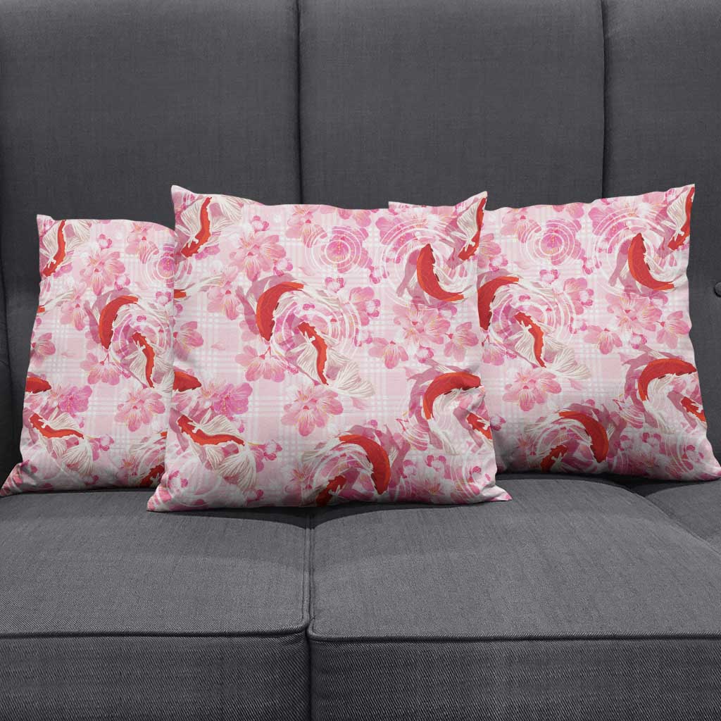 Pink Palaka Hawaii Aloha Pillow Cover Koi Pond Mix Sakura - Polynesian Pride