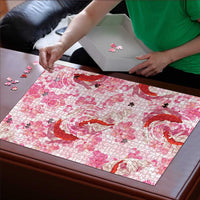 Pink Palaka Hawaii Aloha Puzzle Koi Pond Mix Sakura - Polynesian Pride