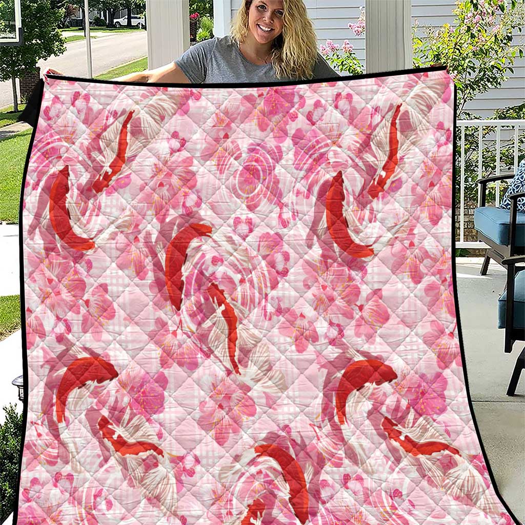 Pink Palaka Hawaii Aloha Quilt Koi Pond Mix Sakura - Polynesian Pride