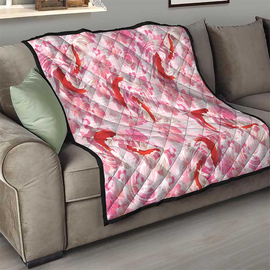 Pink Palaka Hawaii Aloha Quilt Koi Pond Mix Sakura - Polynesian Pride