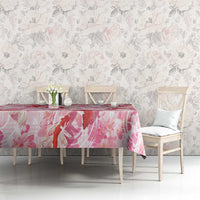 Pink Palaka Hawaii Aloha Tablecloth Koi Pond Mix Sakura - Polynesian Pride