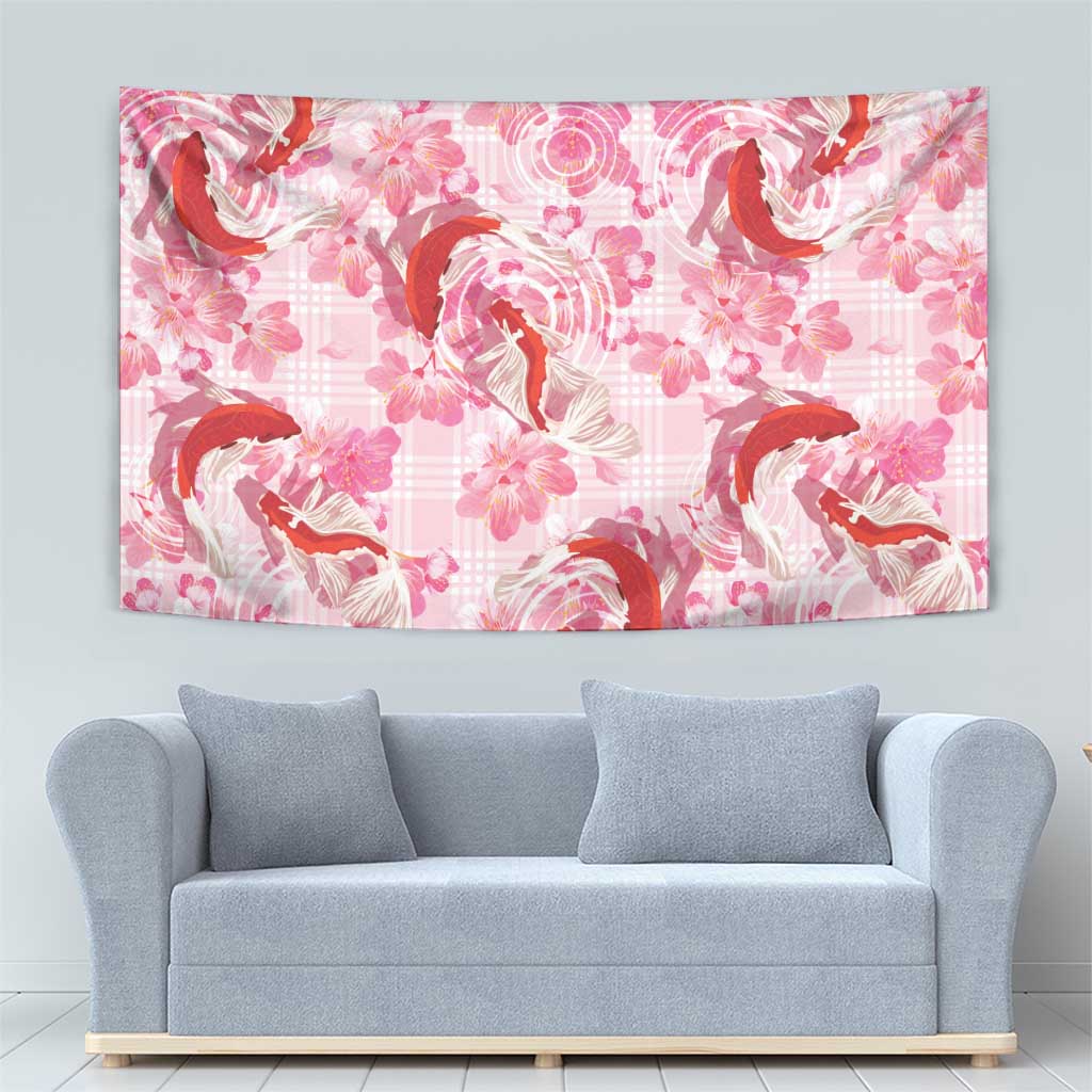 Pink Palaka Hawaii Aloha Tapestry Koi Pond Mix Sakura - Polynesian Pride