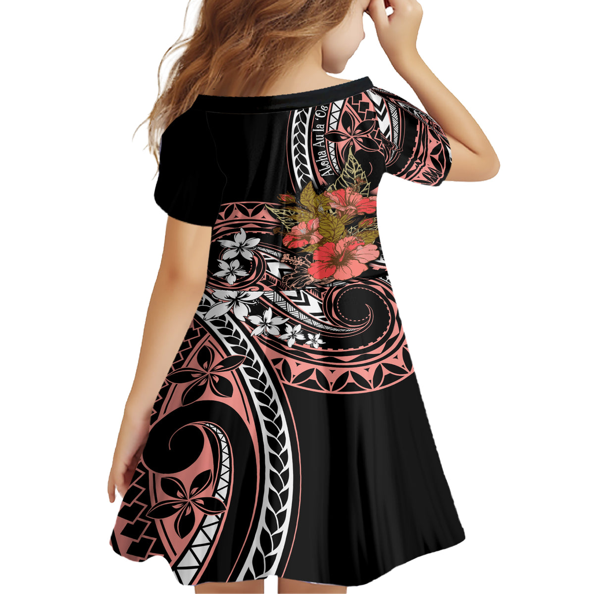 Hawaii Valentine Family Matching Short Sleeve Bodycon Dress and Hawaiian Shirt Plumeria Aloha Wau Ia Oe LT7 - Polynesian Pride