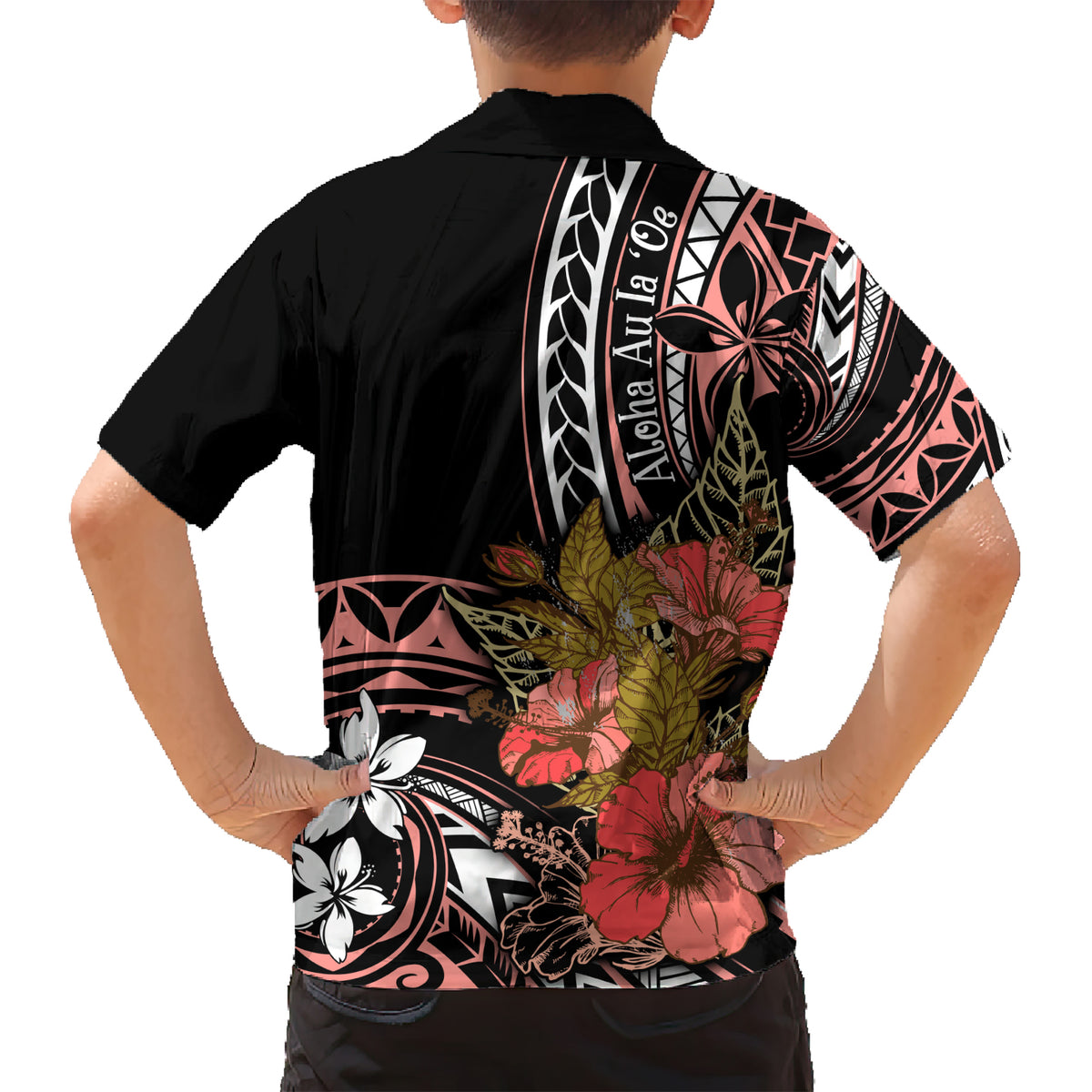 Hawaii Valentine Kid Hawaiian Shirt Plumeria Aloha Wau Ia Oe LT7 - Polynesian Pride