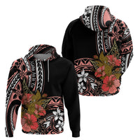 Hawaii Valentine Zip Hoodie Plumeria Aloha Wau Ia Oe LT7 - Polynesian Pride