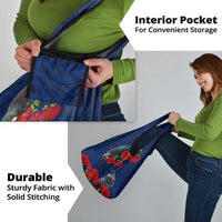 New Zealand Grocery Bag Tui Couple with Pohutukawa