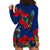 New Zealand Pohutukawa with Tui Birds Hoodie Dress Version 2 LT7 - Polynesian Pride