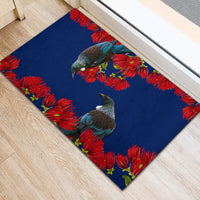New Zealand Pohutukawa with Tui Birds Rubber Doormat Version 2 LT7 - Polynesian Pride