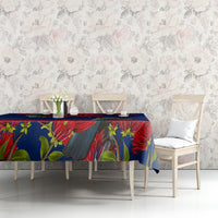 New Zealand Pohutukawa with Tui Birds Tablecloth Version 2 LT7 - Polynesian Pride