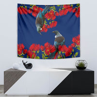 New Zealand Pohutukawa with Tui Birds Tapestry Version 2 LT7 - Polynesian Pride