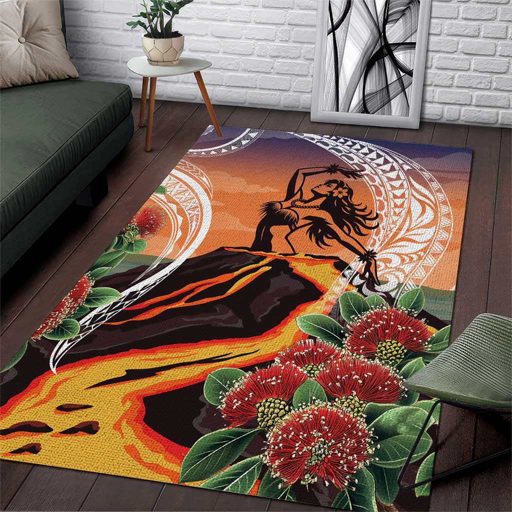 Hawaii Women's Day Tribal Area Rug Pele Honua Mea