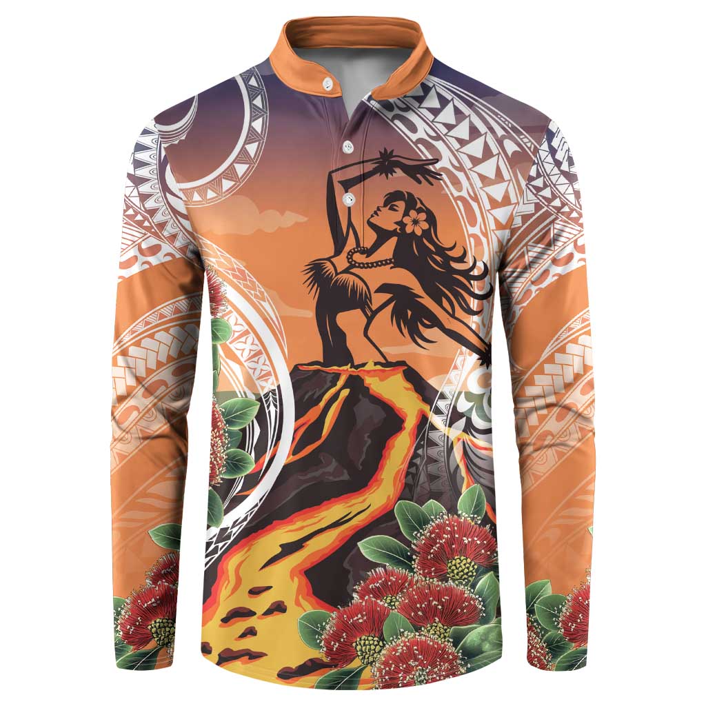 Hawaii Women's Day Tribal Button Sweatshirt Pele Honua Mea LT7 Art - Polynesian Pride