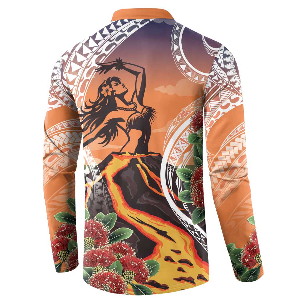 Hawaii Women's Day Tribal Button Sweatshirt Pele Honua Mea LT7 - Polynesian Pride