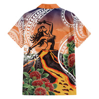 Hawaii Women's Day Tribal Family Matching Long Sleeve Bodycon Dress and Hawaiian Shirt Pele Honua Mea