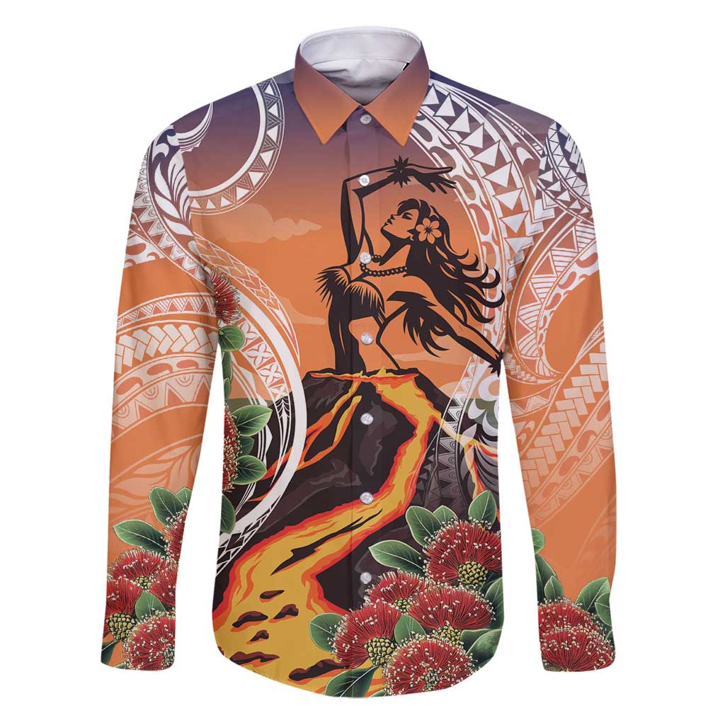 Hawaii Women's Day Tribal Family Matching Puletasi and Hawaiian Shirt Pele Honua Mea