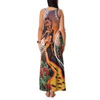 Hawaii Women's Day Tribal Family Matching Tank Maxi Dress and Hawaiian Shirt Pele Honua Mea