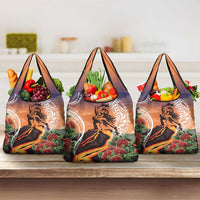 Hawaii Women's Day Tribal Grocery Bag Pele Honua Mea