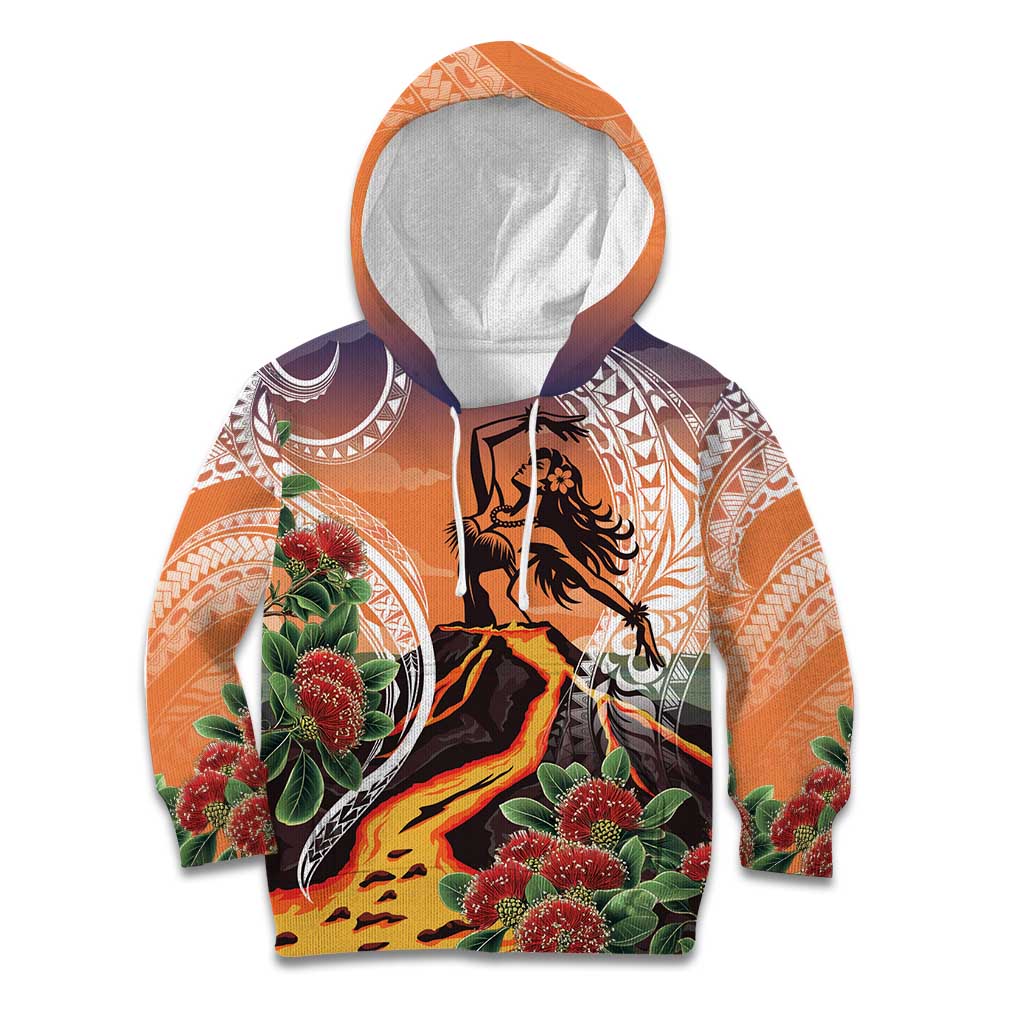 Hawaii Women's Day Tribal Kid Hoodie Pele Honua Mea