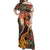 Hawaii Women's Day Tribal Off Shoulder Maxi Dress Pele Honua Mea