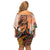 Hawaii Women's Day Tribal Off Shoulder Short Dress Pele Honua Mea