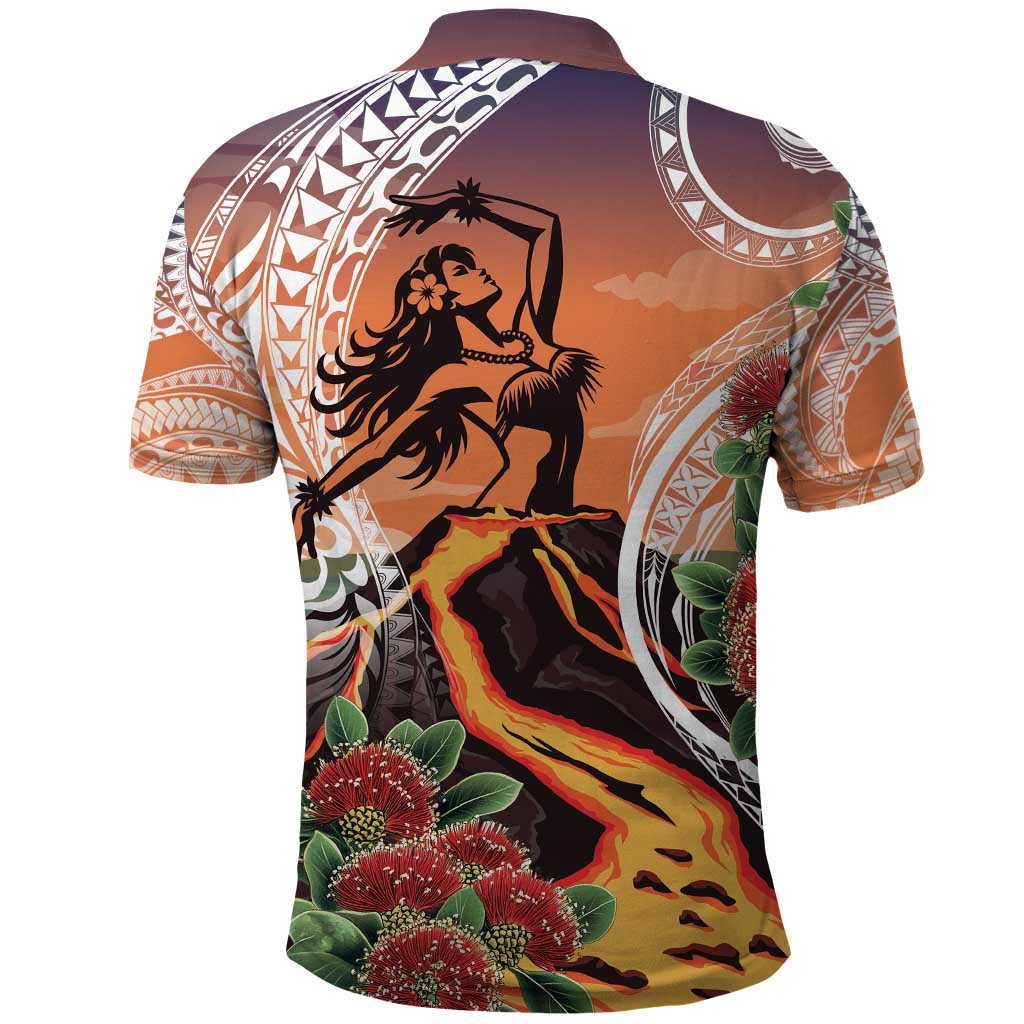 Hawaii Women's Day Tribal Polo Shirt Pele Honua Mea LT7 - Polynesian Pride