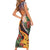 Hawaii Women's Day Tribal Short Sleeve Bodycon Dress Pele Honua Mea