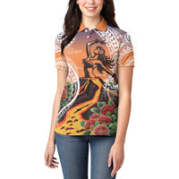 Hawaii Women's Day Tribal Women Polo Shirt Pele Honua Mea LT7 - Polynesian Pride