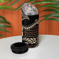 Samoa Siapo Mamanu 4 in 1 Can Cooler Tumbler Waves Motifs