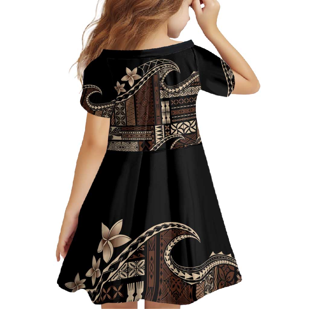 Samoa Siapo Mamanu Family Matching Mermaid Dress and Hawaiian Shirt Waves Motifs